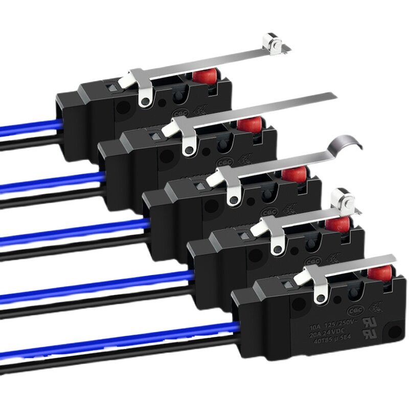 微动开关 10a250v1常开全防水直杆滑轮压杆带线1米m限位开关恒科_虎窝淘
